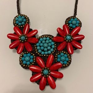 Zara beaded tribal necklace